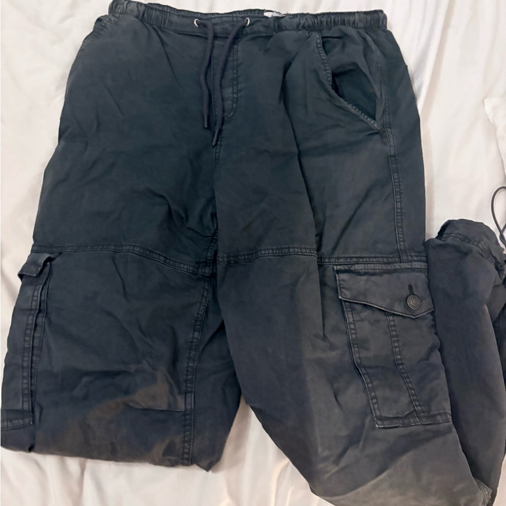 Dark Grey Baggy Cargo Pants